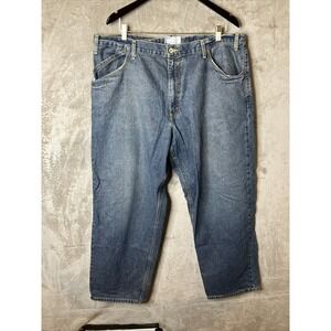 Vintage Levis Silvertab Baggy Denim Jeans Med Wash 40X30 Loose Fit Y2K Skater